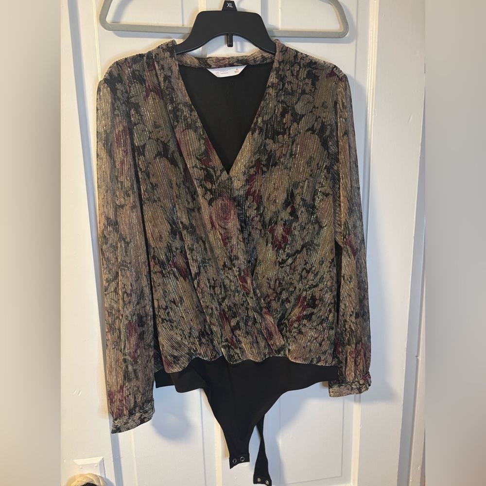 LC Lauren Conrad Multicolor Floral Bodysuit